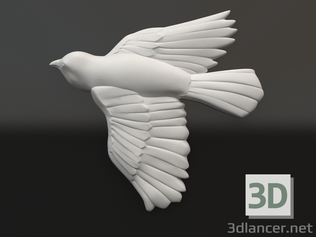 3d model Decorative plaster element DE 061 6 (261x244x34) - preview