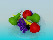 Fruits sur une plaque