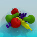 3d model Frutas en un plato - vista previa