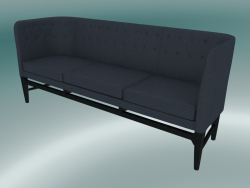 Triple sofa Mayor (AJ5, H 82cm, 62x200cm, Black stained oak, Divina - 793)