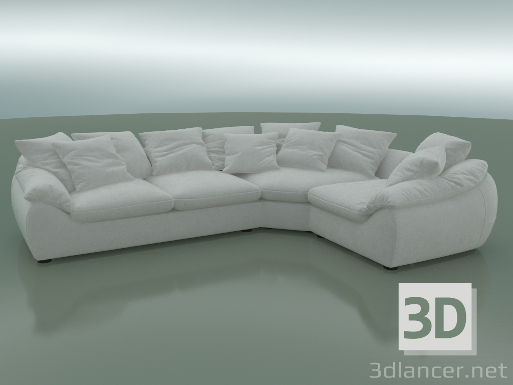 modello 3D Divano angolare Ilaria (3560 x 2670 x 710, 356IL-267-CR) - anteprima