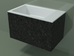 Lavabo sospeso (02R132102, Nero Assoluto M03, L 60, P 36, H 36 cm)