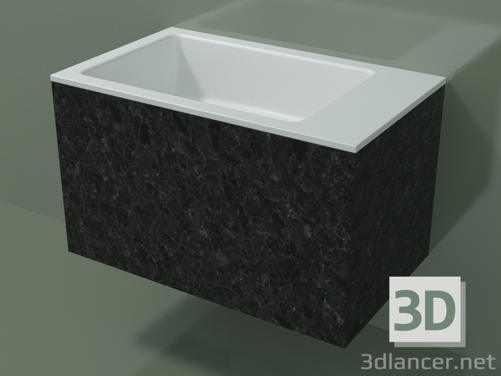 3d model Lavabo de pared (02R132102, Nero Assoluto M03, L 60, P 36, H 36 cm) - vista previa