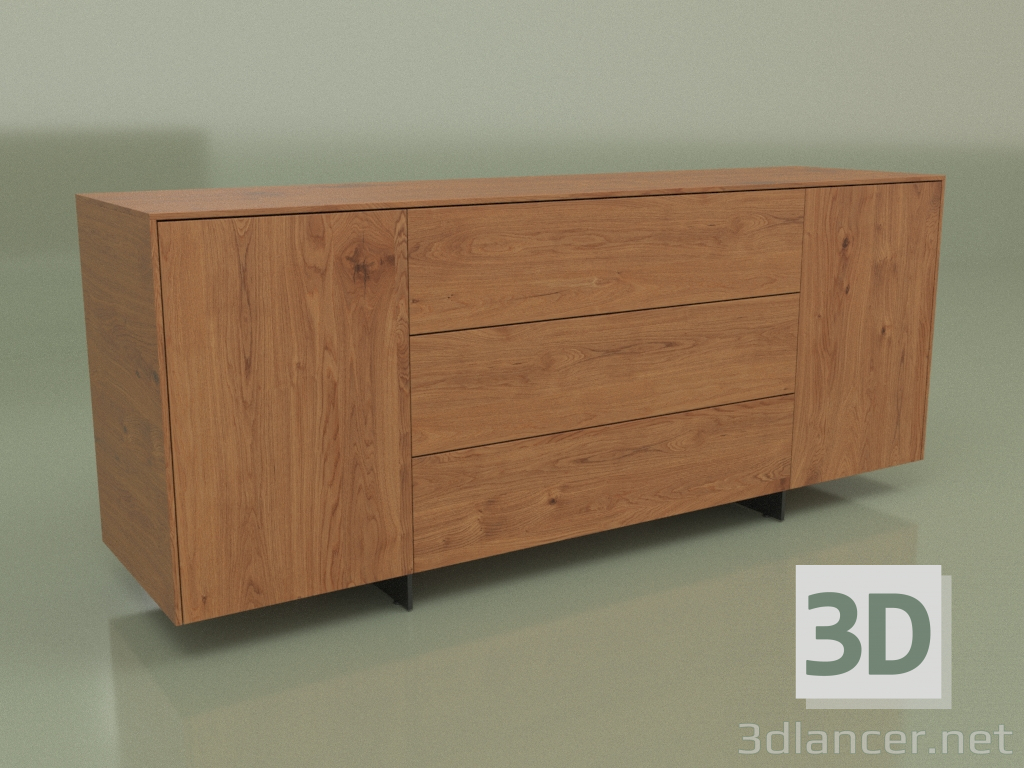 3d model Chest of drawers CN 230 (Walnut) - preview