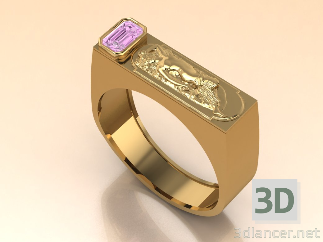 modello 3D di anello da donna comprare - rendering