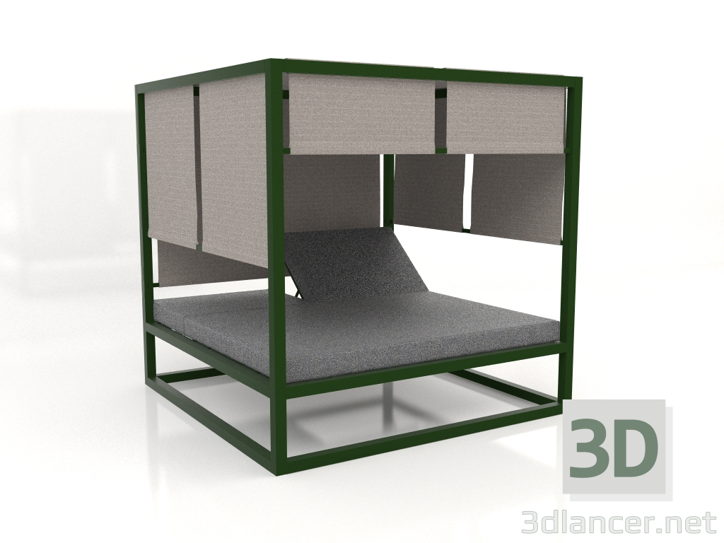 modello 3D Divano rialzato (Verde bottiglia) - anteprima