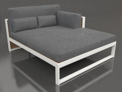 Sofá modular XL, sección 2 derecha, respaldo alto, madera artificial (gris ágata)