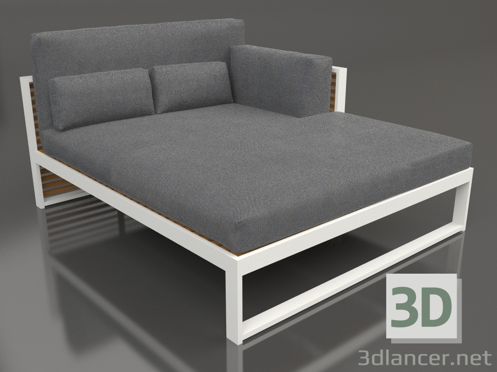 3D Modell XL-Modulsofa, Abschnitt 2 rechts, hohe Rückenlehne, Kunstholz (Achatgrau) - Vorschau