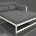 3D Modell XL-Modulsofa, Abschnitt 2 rechts, hohe Rückenlehne, Kunstholz (Achatgrau) - Vorschau