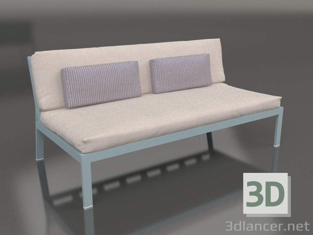 3D modeli Kanepe modülü 4. bölüm (Mavi gri) - önizleme