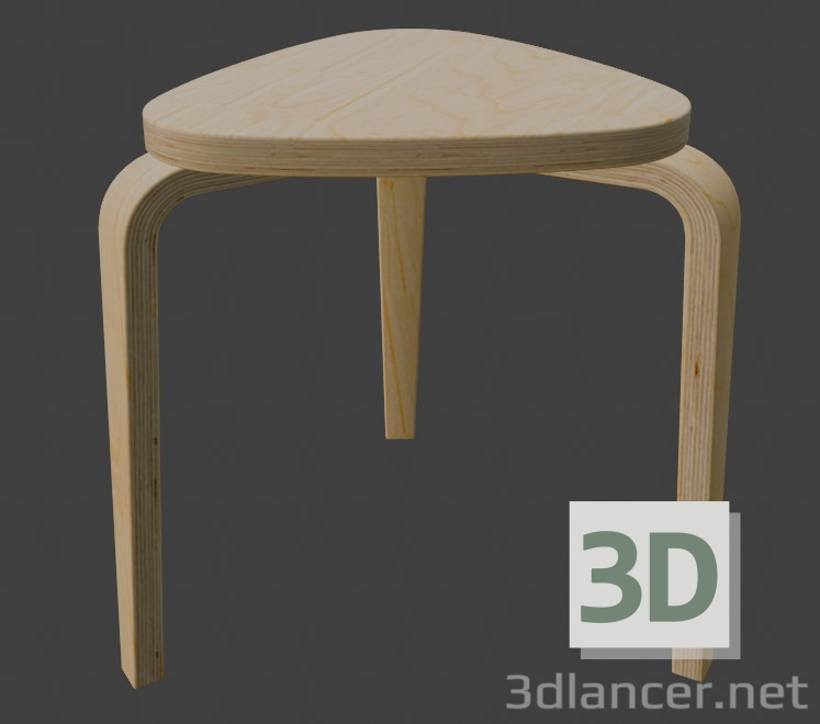 modèle 3D Tabouret IKEA KYRRE - preview