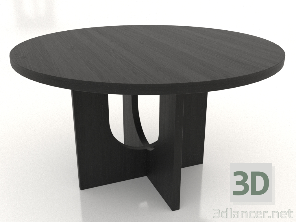 modello 3D Tavolo da pranzo ROTONDO Ø 1300 mm (nero RAL 9005) - anteprima