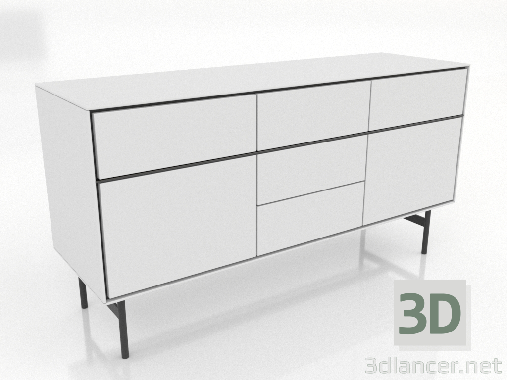 3d модель Тумба 2 1600х500 мм (білий) – превью 3d модель Тумба 2 1600х500 мм (білий) – превью