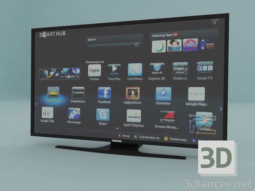 3D Modell Samsung TV - Vorschau