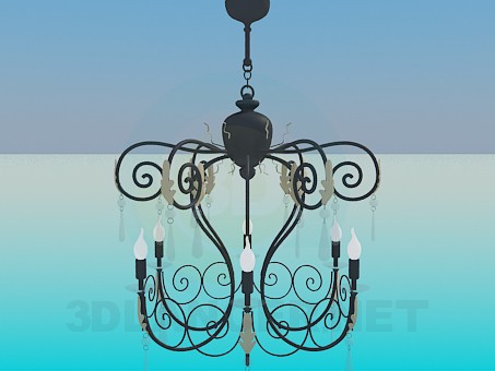 Modelo 3d Candelabro com candelabros - preview