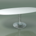 3d model Oval dining table (138, Glossy White) - preview