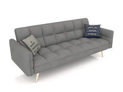 Schlafsofa Madrid (grau-goldene Beine)