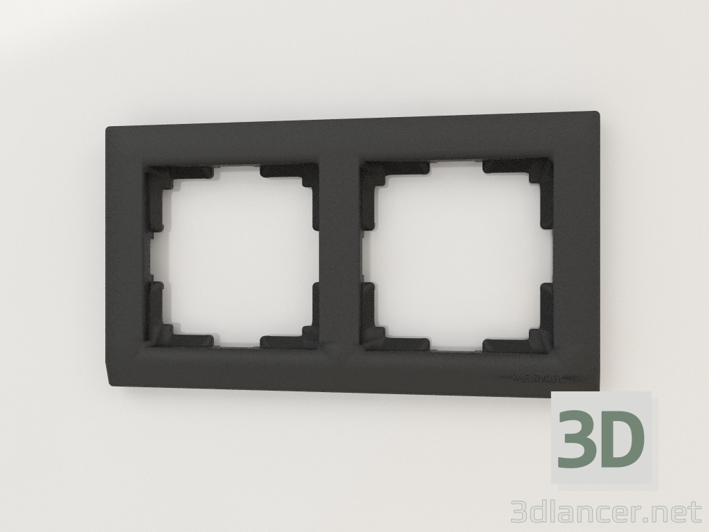 3d model Marco para 2 postes Stark (negro) - vista previa