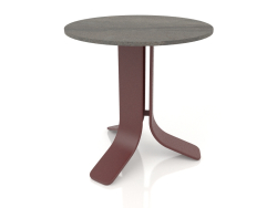 Coffee table Ø50 (Wine red, DEKTON Radium)