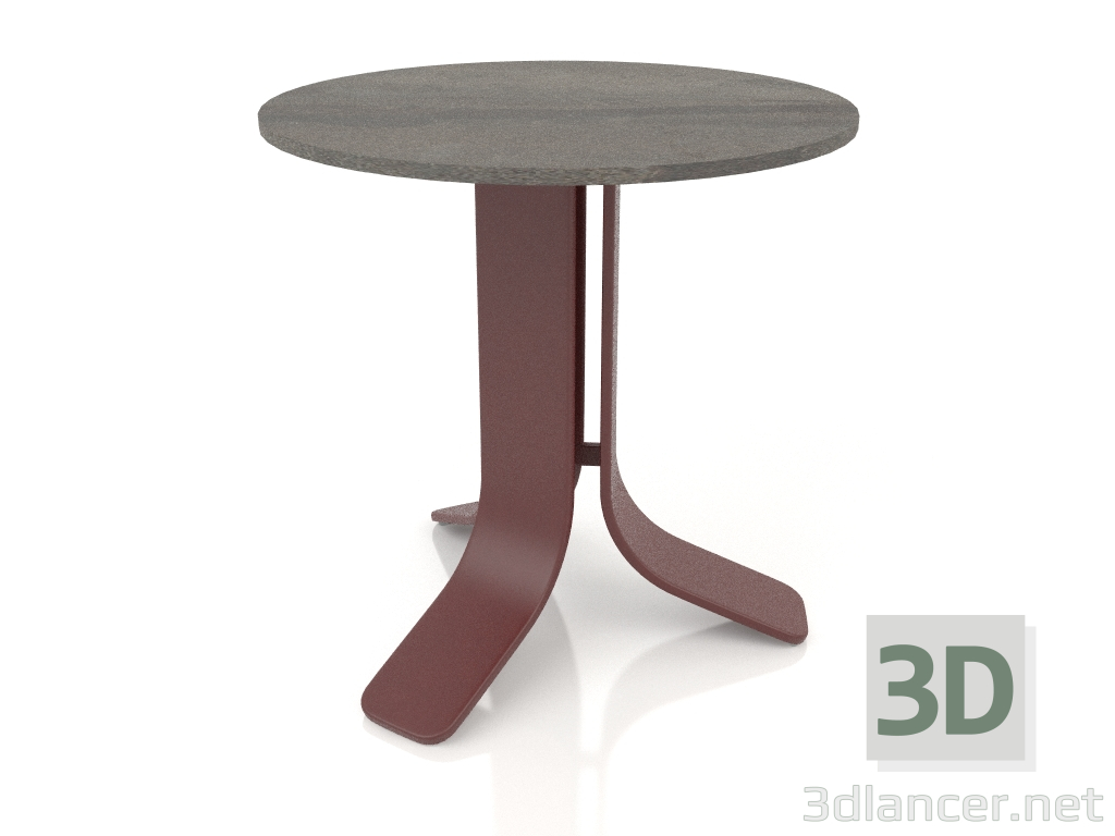 3d модель Стол кофейный Ø50 (Wine red, DEKTON Radium) – превью