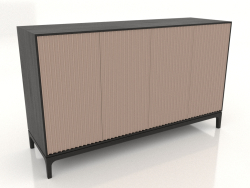 Mobile TV FARGO con frontali fresati 1600x500x950 mm (beige, rovere nero, opzione 2)