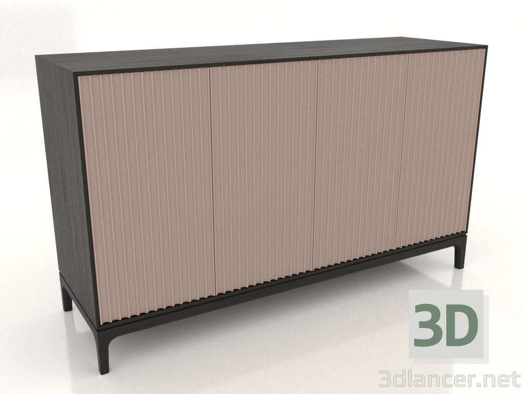 3D Modell TV-Ständer FARGO mit gefrästen Fronten 1600x500x950 mm (Beige, Schwarzeiche, Option 2) - Vorschau 3D Modell TV-Ständer FARGO mit gefrästen Fronten 1600x500x950 mm (Beige, Schwarzeiche, Option 2) - Vorschau