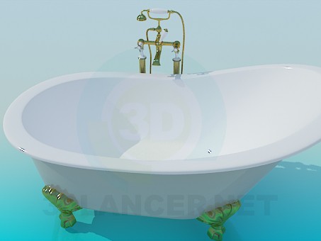 modello 3D Vasca da bagno - anteprima