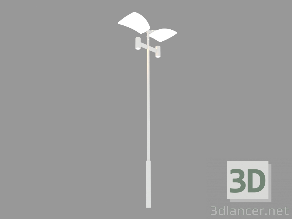 modèle 3D Lampadaire SLOT VELA DOUBLE (S3974 + S2837_150W + 70W_HIT) - preview