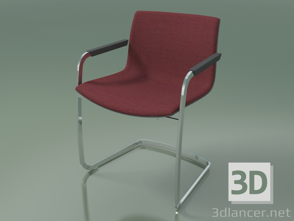 3d model Silla 2091 (en la consola, con reposabrazos, con tapicería de tela, polipropileno PO00412) - vista previa