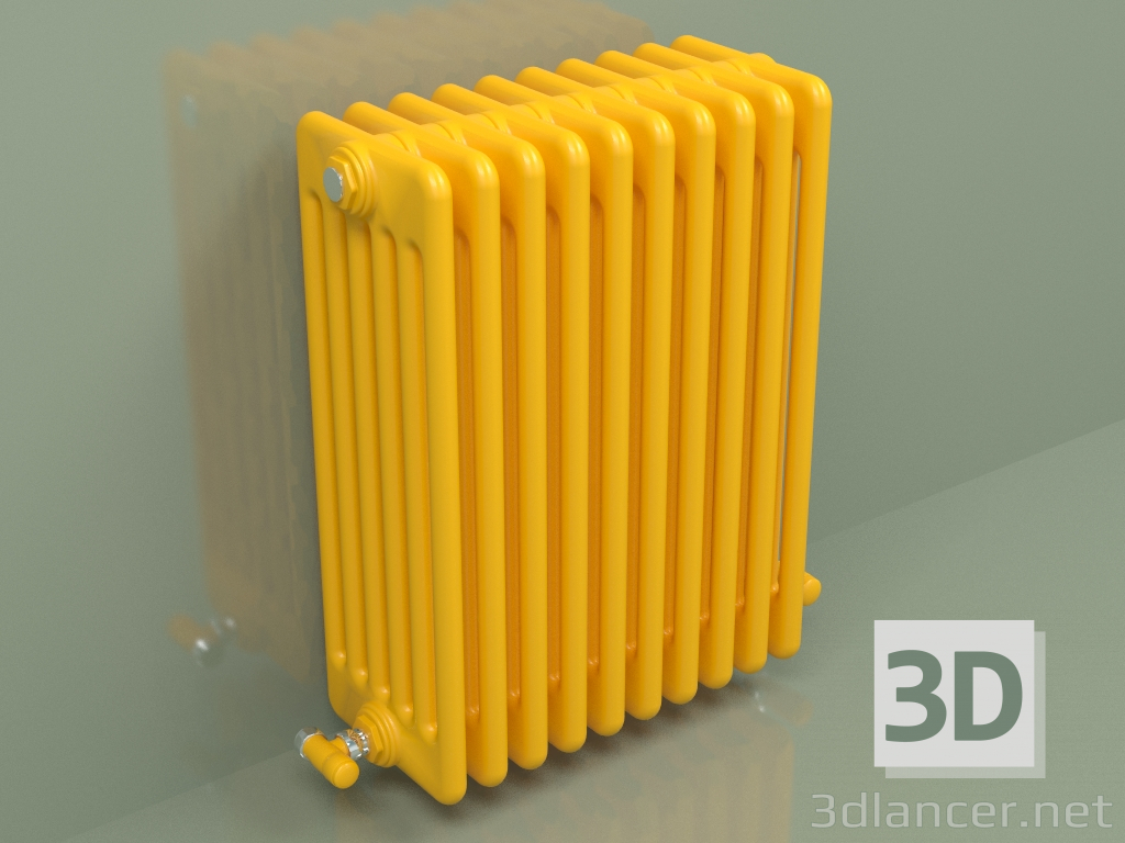 modello 3D Radiatore TESI 6 (H 600 10EL, giallo melone - RAL 1028) - anteprima