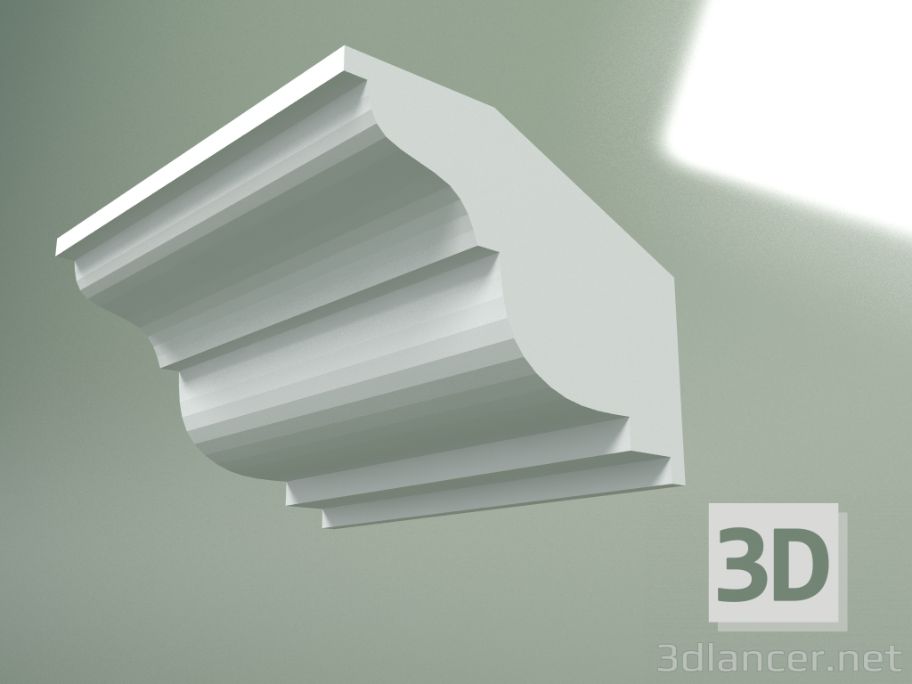 Modelo 3d Cornija de gesso (plinto de teto) KT216 - preview