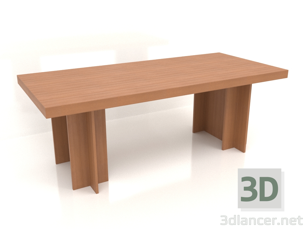 3d model Mesa de comedor DT 14 (2200x1000x796, madera roja) - vista previa