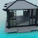 modello 3D Gazebo quadrato - anteprima