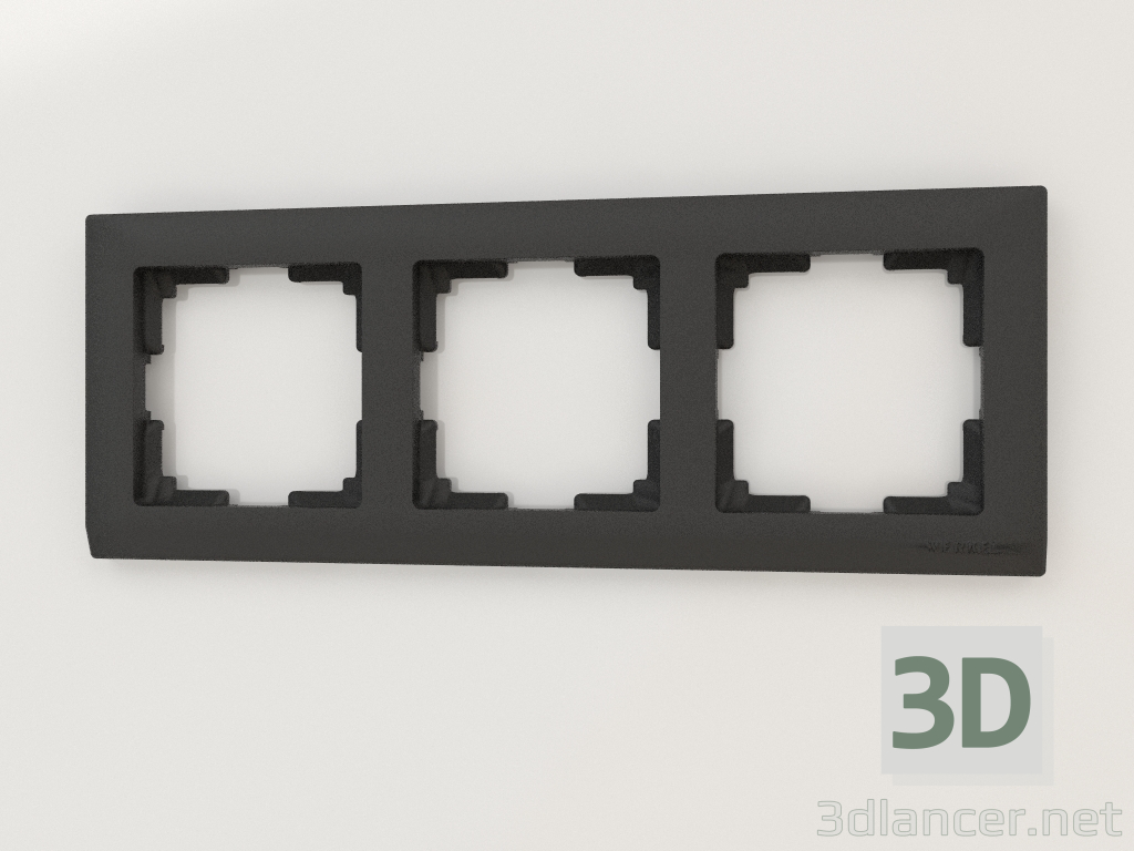 3d model Frame for 3 posts Stark (black) - preview