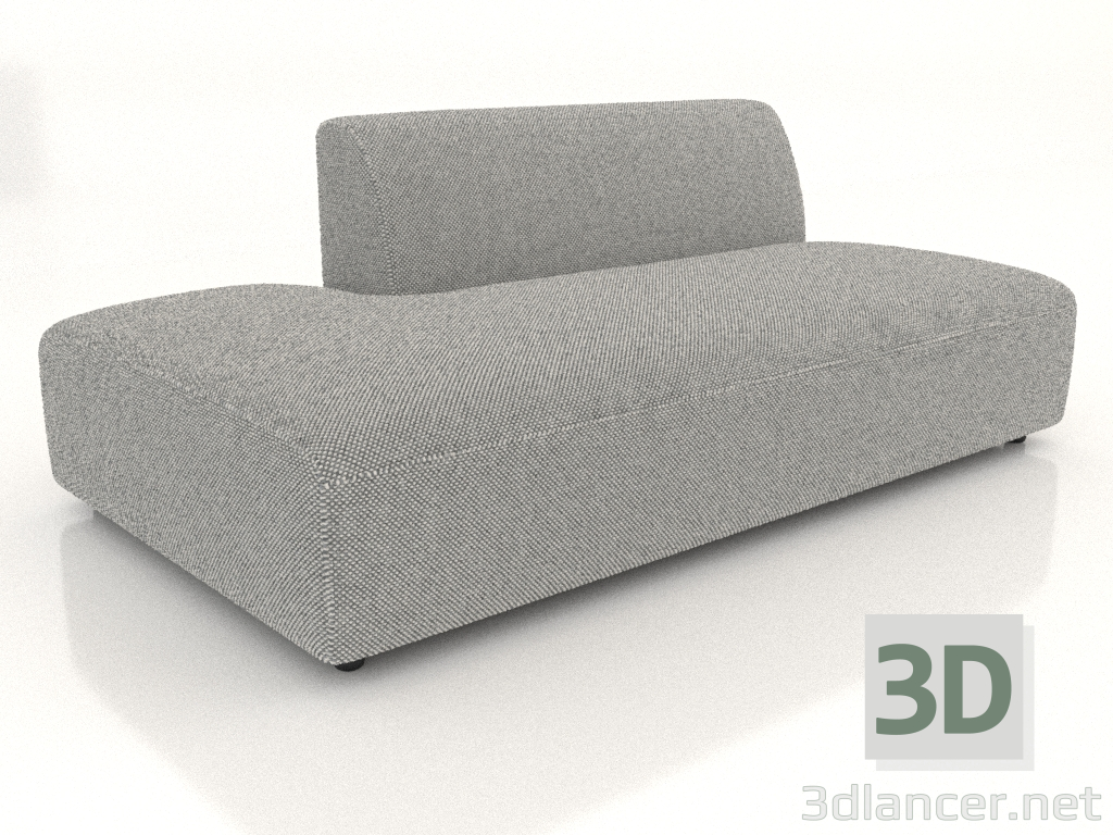 3d model Sofa module 1 seater (XL) 120 extended to the left - preview