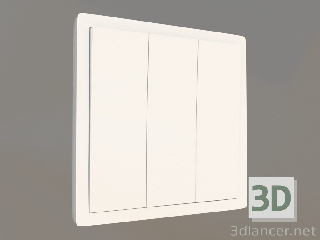 Modelo 3d Interruptor de 3 teclas (10 A, 250 V, branco, DA29303) R98 - preview