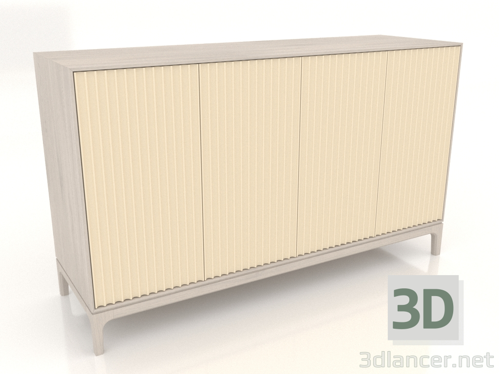 modello 3D Mobile TV FARGO con frontali fresati 1600x500x950 mm (vaniglia, rovere sbiancato, opzione 2) - anteprima modello 3D Mobile TV FARGO con frontali fresati 1600x500x950 mm (vaniglia, rovere sbiancato, opzione 2) - anteprima