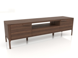 Suporte para TV com acabamento em folheado de nogueira (180x45x51,8 cm)