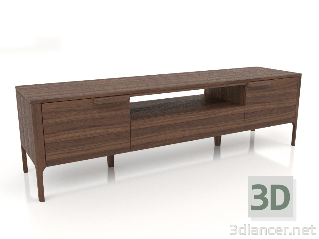 3D modeli TV sehpası, ceviz kaplama (180x45x51,8 cm) - önizleme