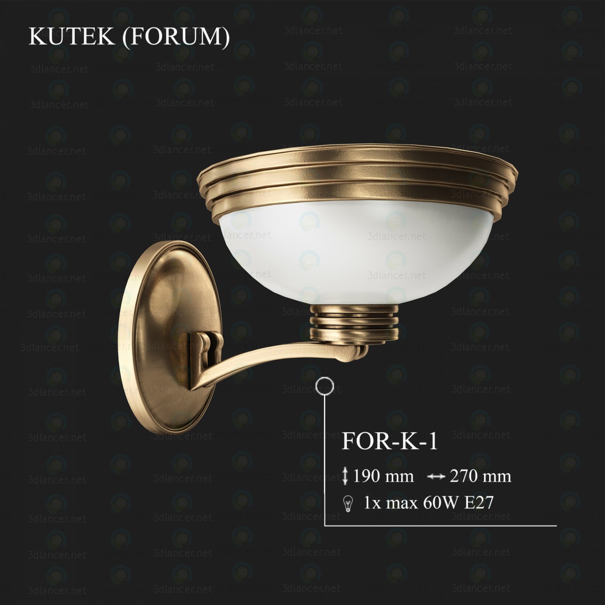 3d model Chandelier KUTEK FORUM FOR-K-1 - preview