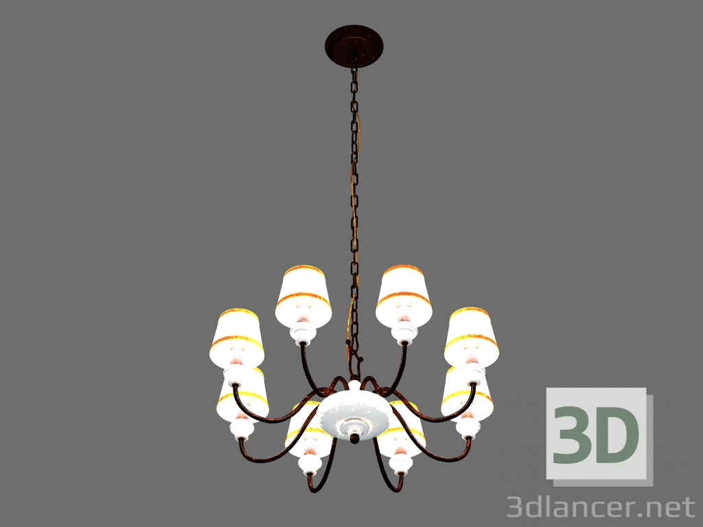 modello 3D Lampadario Accogliente (1410-8P) - anteprima