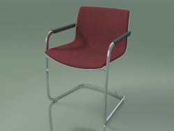 Chair 2091 (on the console, with armrests, with fabric front trim, polypropylene PO00401)