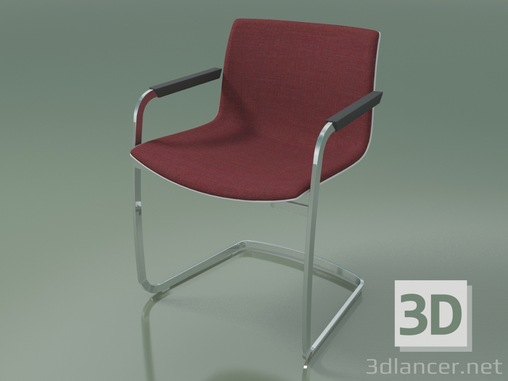 3d model Silla 2091 (en la consola, con reposabrazos, con tapicería de tela, polipropileno PO00401) - vista previa