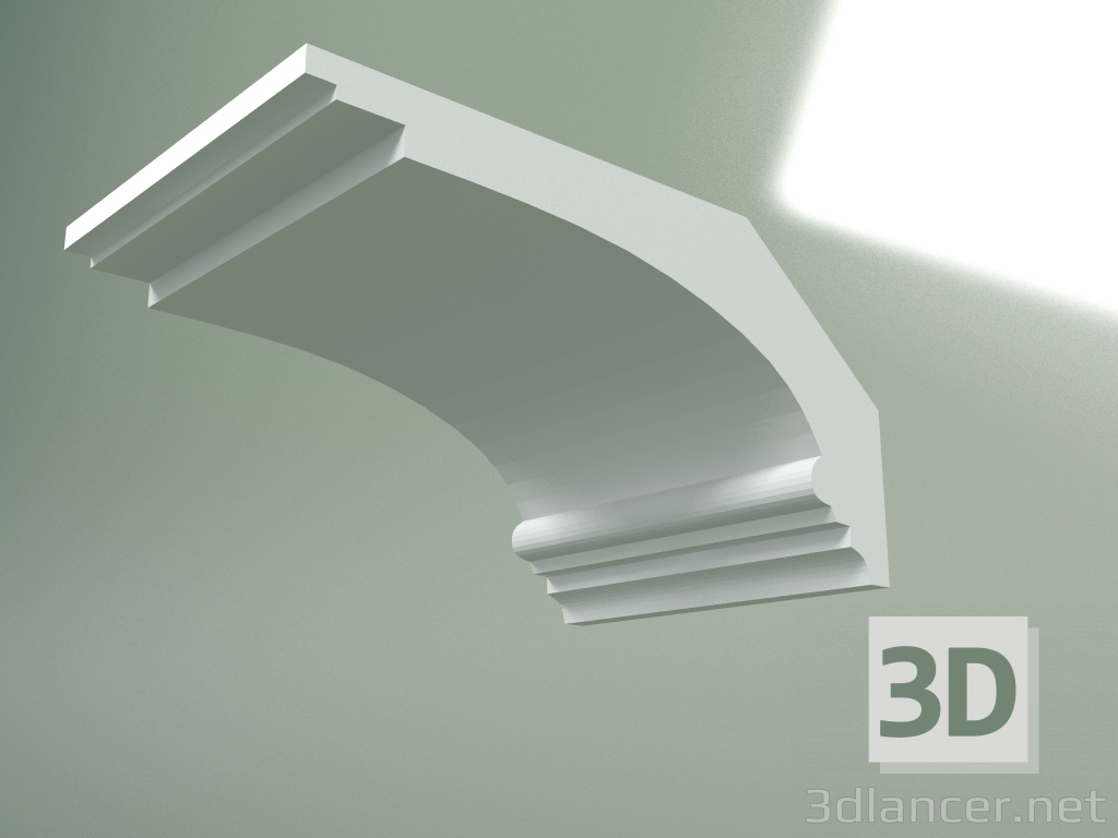 modello 3D Cornicione in gesso (zoccolo a soffitto) KT221 - anteprima