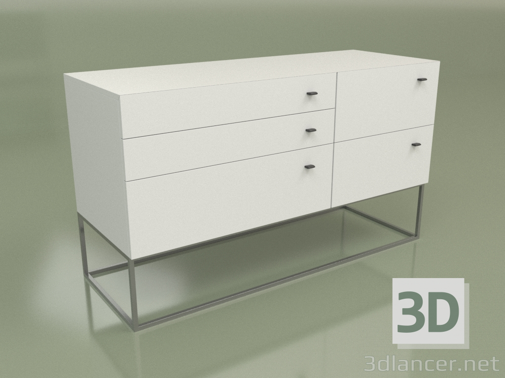 Modelo 3d Cômoda Lf 300 (Branco) - preview