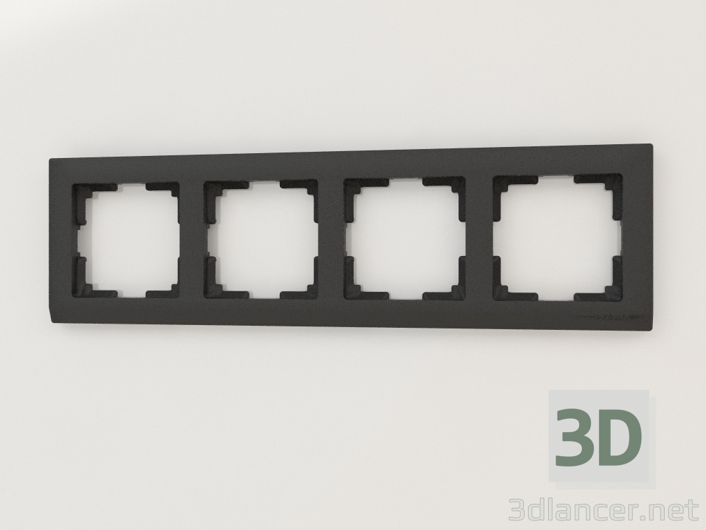 Modelo 3d Moldura para 4 postes Stark (preto) - preview