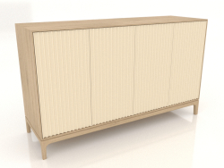TV stand FARGO with milled facades 1600x500x950 mm (vanilla, lightened oak, option 2)