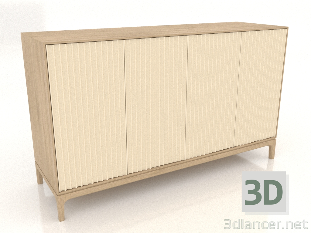 3D Modell TV-Ständer FARGO mit gefrästen Fronten 1600x500x950 mm (Vanille, Eiche hell, Option 2) - Vorschau