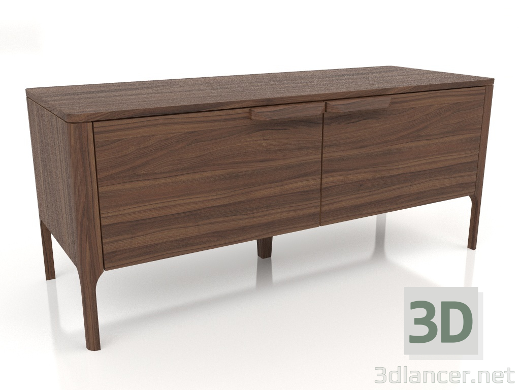 3d модель Тумба под TV, отделка шпон ореха (120x45x51.8 см) – превью
