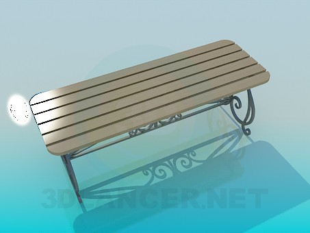 3d model Banco de - vista previa